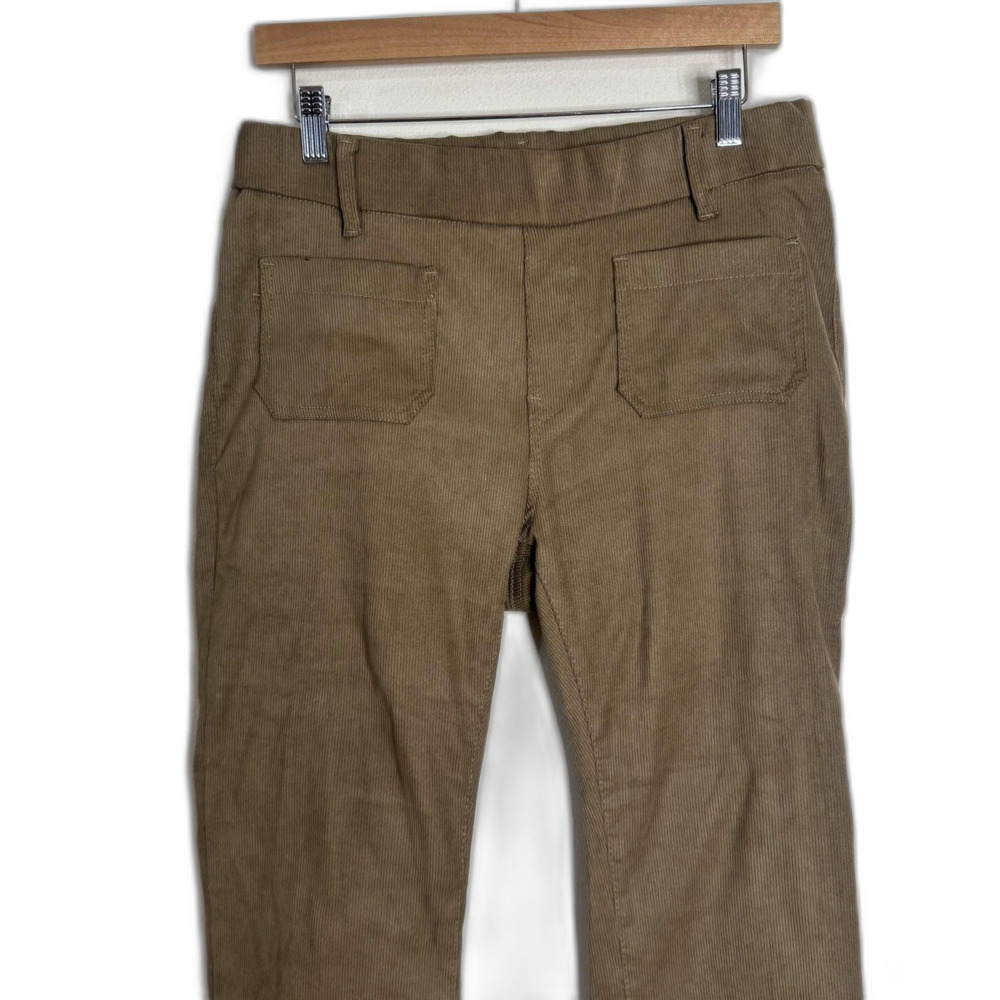 Flog Pants Womens 30 Brown Corduroy‎ Pull On Elastic Waist Straight Leg Casual - Picture 2 of 12